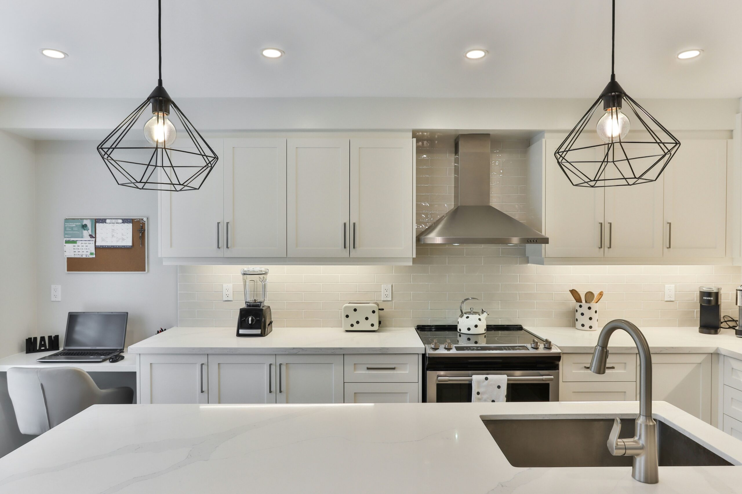 Luxury kitchen with premium stone countertops
