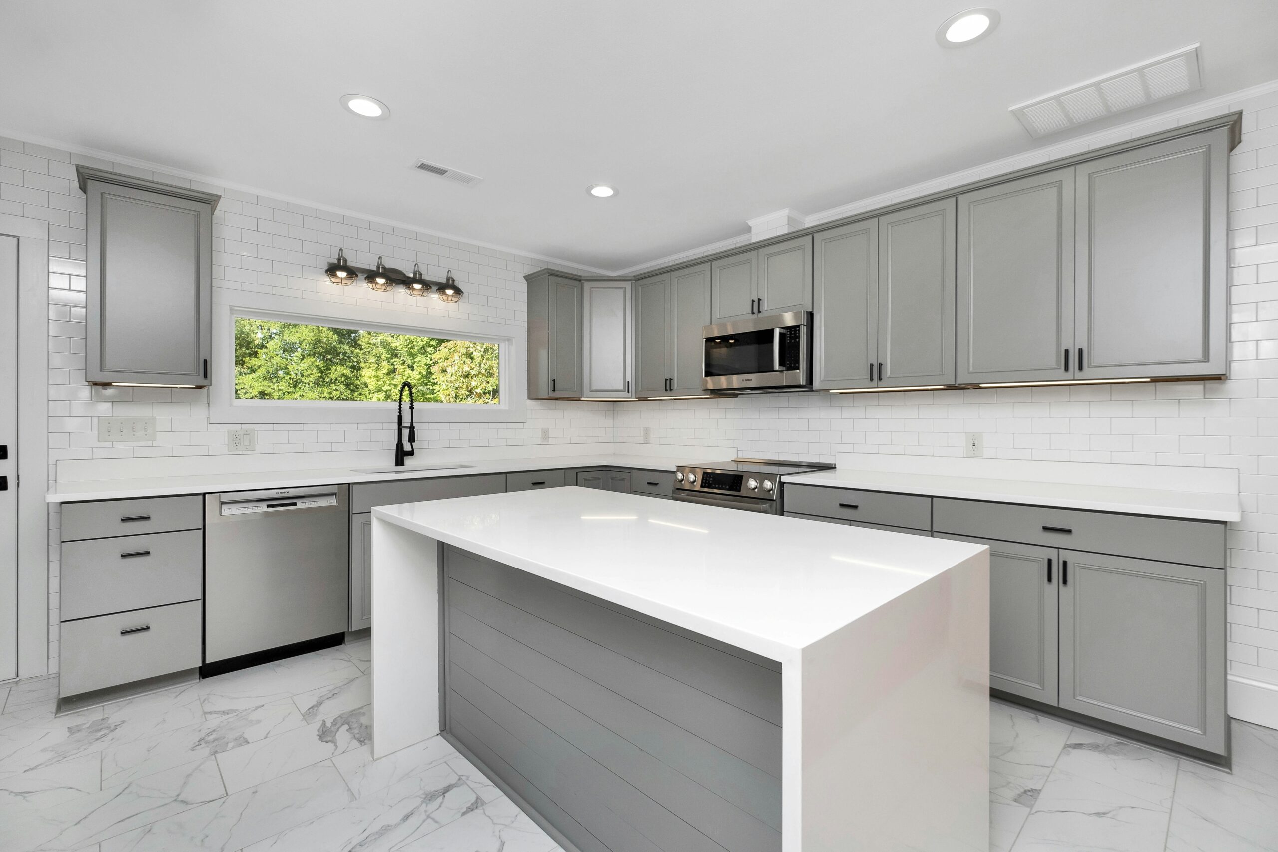 Close-up view of elegant countertop surface
